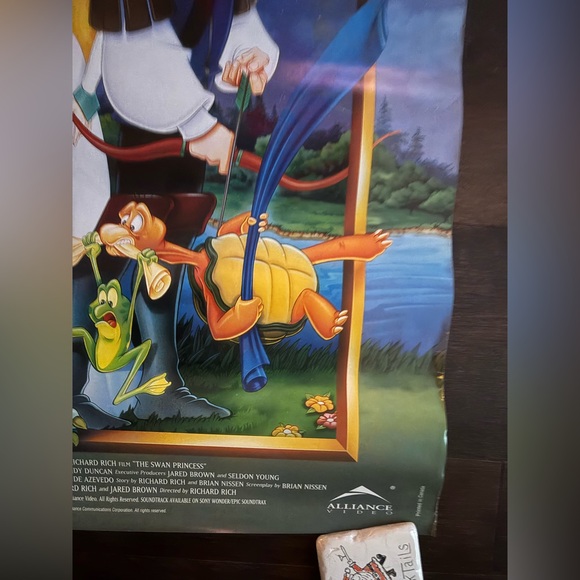 Original 1995 The Swan Princess Animated Film Theatrical Movie Poster 38.5 x 27 - Picture 5 of 5